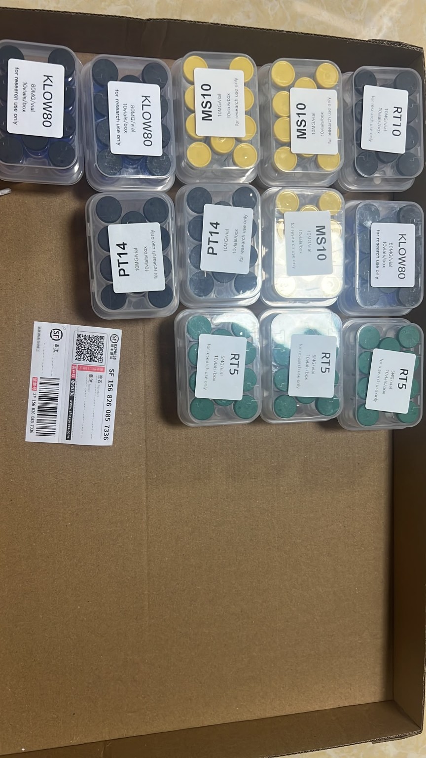 Packed and labeled shipment prepared for dispatch
